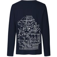 HANDGEDRUCKT "Vernetzt" Männer Longsleeve Neutral