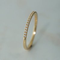 BELLYBIRD Jewellery Ring - funkelnder Bandring Zirkonia, Silber 925, vergoldet