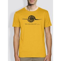 little kiwi Herren T-Shirt, "Störe meine Kreise nicht", Gelb / Grau
