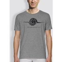 little kiwi Herren T-Shirt, "Störe meine Kreise nicht", Gelb / Grau