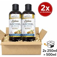 4betterdays 2er-Set Zirben-Duschgel | 2x 250ml | mit echtem Zirbenöl und Wildrosen-Duft