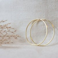 pikfine Minimalistische Creolen "Franka" 5 Größen // vergoldet