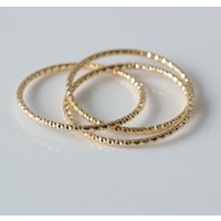 BELLYBIRD Jewellery Ring - TRIO, zarter Ring aus 3 einzelnen Ringen, Silber 925, vergoldet