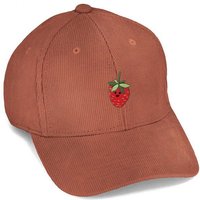 Bestickte Cord Cap – Erdbeere – LIGARTI Tiermanufaktur