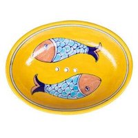 TRANQUILLO Blue Pottery Seifenschale von Hand geformt und bemalt