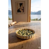 TRANQUILLO Quicheform FLORAL aus Steinzeug mit Muster 22 cm (POR566, POR672)