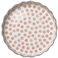 TRANQUILLO Quicheform RETRO aus Steinzeug mit Muster 27 cm (POR568)