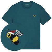 Besticktes T-Shirt – Esmeralda die Weihnachtsbiene – LIGARTI Tiermanufaktur