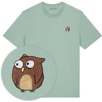 Besticktes T-Shirt – Eugen die Eule – LIGARTI Tiermanufaktur