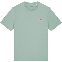 Besticktes T-Shirt – Jean-Luc die Weihnachtsgarnele – LIGARTI Tiermanufaktur