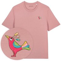 Besticktes T-Shirt – Patrischa der Paradiesvogel – LIGARTI Tiermanufaktur