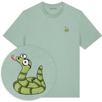 Besticktes T-Shirt – Schorsch die Schlange – LIGARTI Tiermanufaktur