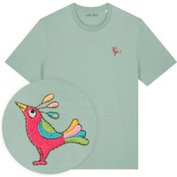Besticktes T-Shirt – Patrischa der Paradiesvogel – LIGARTI Tiermanufaktur