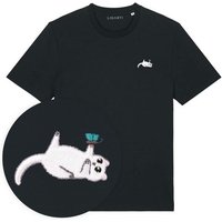 Besticktes T-Shirt – Samantha die Katze – LIGARTI Tiermanufaktur