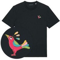 Besticktes T-Shirt – Patrischa der Paradiesvogel – LIGARTI Tiermanufaktur