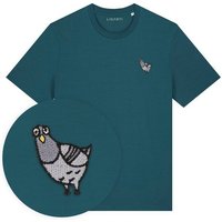 Besticktes T-Shirt – Claude die Taube – LIGARTI Tiermanufaktur
