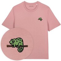 Besticktes T-Shirt – Mareike das Chamäleon – LIGARTI Tiermanufaktur