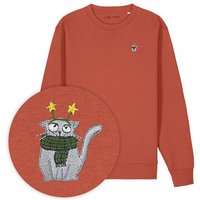 Bestickter Pullover – Babette die Winter-Katze – LIGARTI Tiermanufaktur