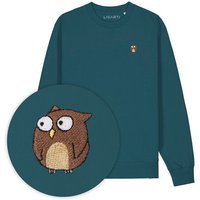 Bestickter Pullover – Eugen die Eule – LIGARTI Tiermanufaktur