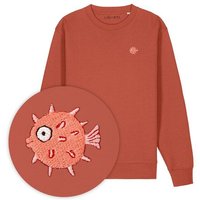 Bestickter Pullover – Kurt der Kugelfisch – LIGARTI Tiermanufaktur