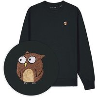 Bestickter Pullover – Eugen die Eule – LIGARTI Tiermanufaktur