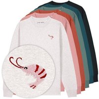 Bestickter Pullover – Nele der Shrimp – LIGARTI Tiermanufaktur