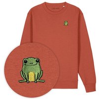 Bestickter Pullover – Nils der Frosch – LIGARTI Tiermanufaktur