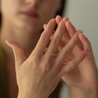 BELLYBIRD Jewellery Ring - SPIRALRING, gedrehter Silberring/ vergoldet
