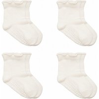 bistyle Baby Socken mit Rüschenbündchen | Bio-Baumwolle | Nahtlose Zehen |4er Pack