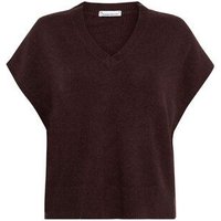 KnowledgeCotton Apparel Lockerer Strick-Pullunder mit V-Ausschnitt aus Bio-Lammwolle