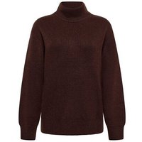 KnowledgeCotton Apparel Strickpullover mit gerippten Stehkragen aus Bio-Merinowolle