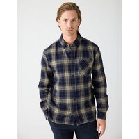 KnowledgeCotton Apparel Klassisches Flanellhemd DUNE mit Karomuster aus Bio-Baumwolle