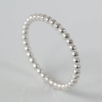BELLYBIRD Jewellery Ring - PERLDRAHT RING, feiner Kugelring, 925 Silber/ vergoldet