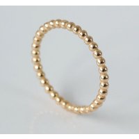 BELLYBIRD Jewellery Ring - PERLDRAHT RING, feiner Kugelring, 925 Silber/ vergoldet