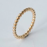 BELLYBIRD Jewellery Ring - SPIRALRING, gedrehter Silberring/ vergoldet