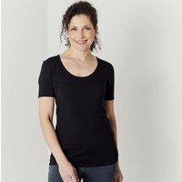 Kokon Zwo Rundhalsshirt mit Kurzarm 50% Wolle (kbT), 50% TENCEL