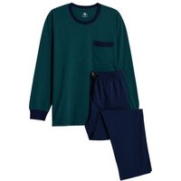 Haasis Bodywear Herren Pyjama Rundhalsausschnitt, Bio Baumwolle