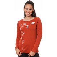 FellHerz Damen Raglan Longsleeve Schaukelmädchen picante (orange) aus 100% Biobaumwolle