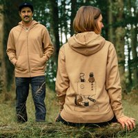 Cmig Kaffee-Hörnchen Kapuzenjacke unisex für Kaffeefreunde