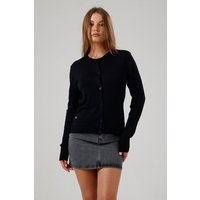 GORG Damen Strickjacke mit Rundhalsausschnitt