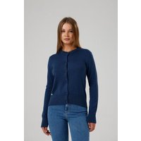 GORG Damen Strickjacke mit Rundhalsausschnitt