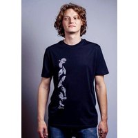 NanMa Shirt Vögel | Bio-Baumwolle | lokal handbedruckt in Österreich | Herren | regular fit | schwarz