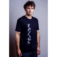 NanMa Shirt Vögel | Bio-Baumwolle | lokal handbedruckt in Österreich | Herren | regular fit | schwarz