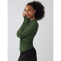 Honest Basics Damen Langarm Shirt mit Stehkragen aus Bio- und recycelter Baumwolle