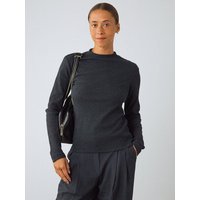 Honest Basics Damen Langarm Shirt mit Stehkragen aus Bio- und recycelter Baumwolle