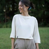 Vresh Clothing Vylda, 3/4 Crop-Top Locker mit TENCEL (TM) Lyocell