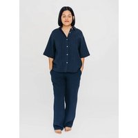 erlich textil Simply Cotton kurzarm Mousseline Nachthemd aus Baumwolle, Made in Germany