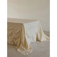 Onomao x erlich textil drapierte Tischdecke mit 60% Baumwolle und Leinen, made in Europe