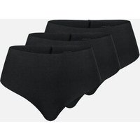 erlich textil Light Touch High Waist Brazil String im 3er Pack mit weichem Modal, made in Europe