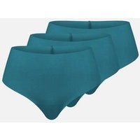 erlich textil Light Touch High Waist Brazil String im 3er Pack mit weichem Modal, made in Europe